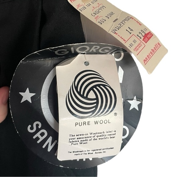 Vintage Giorgio 14 Sant'Angelo‎ for Collectibles, Inc. Wool Gabardine Pants - Picture 4 of 7